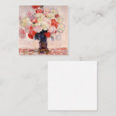 Vaas van volken door Claude Monet Vierkante Visitekaartje (Voorkant / Achterkant)