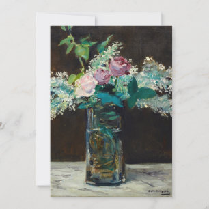 Vaas van witte lila's en Rozen Édouard Manet