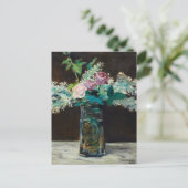 Vaas van witte lila's en Rozen | Édouard Manet Briefkaart (Staand voorkant)