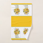 Vaas van zonnebloemen bad handdoek (Handdoek)