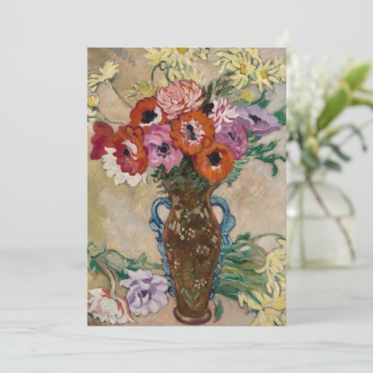 Vaas Versierd met Anemonen | Louis Valtat (Staand voorkant)
