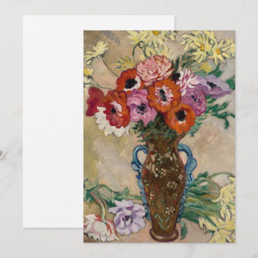 Vaas Versierd met Anemonen | Louis Valtat (Voorkant / Achterkant)