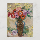 Vaas Versierd met Anemonen | Louis Valtat Briefkaart (Voorkant)