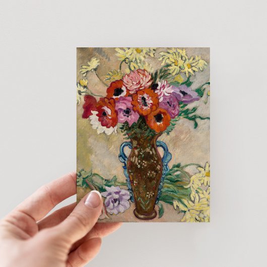 Vaas Versierd met Anemonen | Louis Valtat Briefkaart