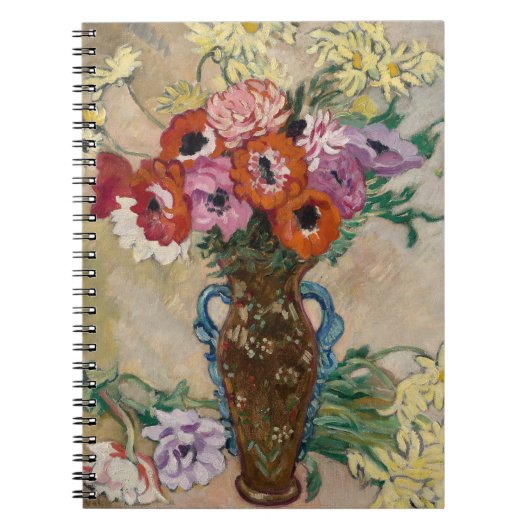 Vaas Versierd met Anemonen | Louis Valtat Notitieboek (Voorkant)