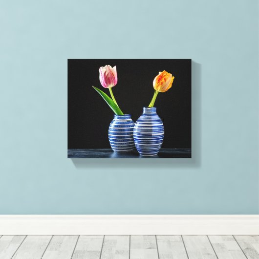 vaasfoto canvas afdruk (Insitu (Houten vloer))