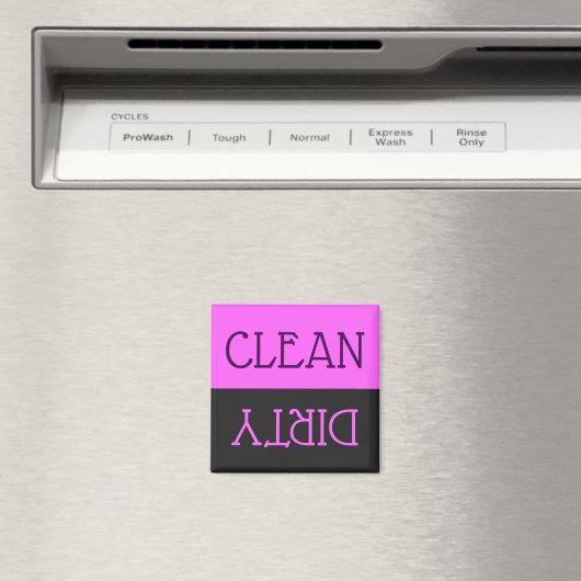 Vaatwasser Clean Dirty Dishes Paarse zwarte keuken Magneet (Insitu (Vaatwasser))