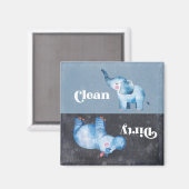 Vaatwasser Clean Vuile Gerechten Kantoor Home Olif Magneet (Voorkant / Achterkant)