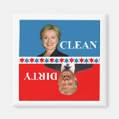 Vaatwasser magneet Clinton Trump (Voorkant)