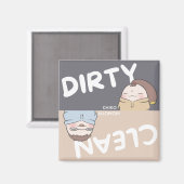 Vaatwasser Magneet - Grijs en beige (Voorkant / Achterkant)