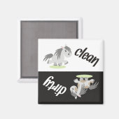 Vaatwasser Magneet: Pony moeren Magneet (Voorkant / Achterkant)