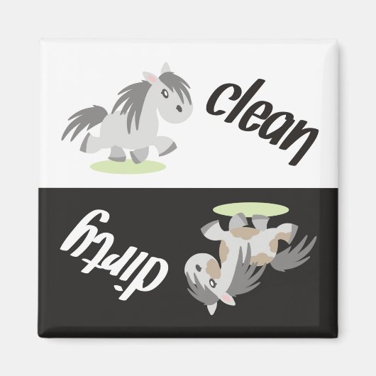 Vaatwasser Magneet: Pony moeren Magneet (Voorkant)