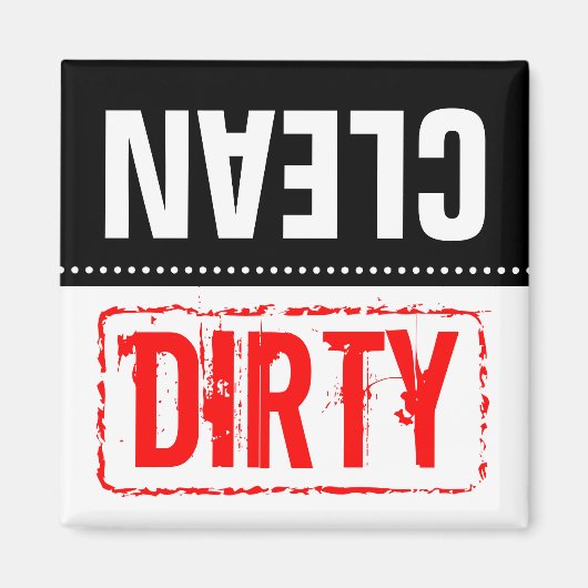 Vaatwasser magneet | Schone of vuile vaat (Voorkant)