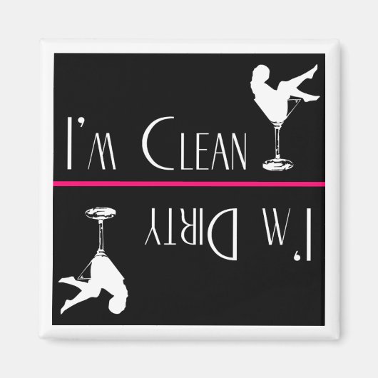 Vaatwasser magneet—Vuil meisje Magneet (Voorkant)