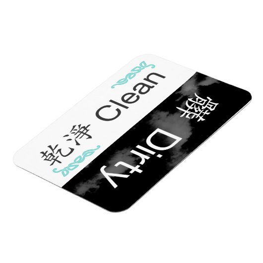 Vaatwasser Magnet-Clean/Vuil-Chinees Traditioneel Magneet (Linkerzijde)