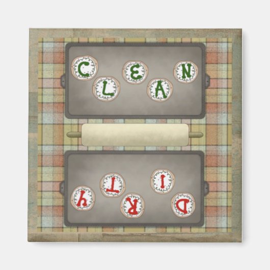 Vaatwasser Magnet Cookies en Rolling Pin (Voorkant)