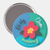 Vaatwasser Magnet  Keuken Bloem Schoon (Voorkant / Achterkant)