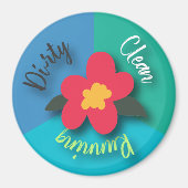 Vaatwasser Magnet  Keuken Bloem Schoon (Voorkant)