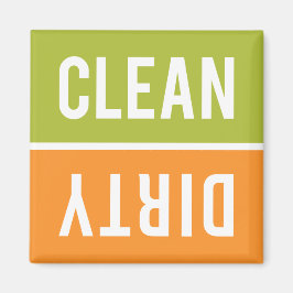 Vaatwasser Magnet SCHOON | DIRTY - Groen & Sinaasa