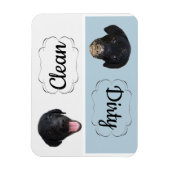 Vaatwasser Magnet Zwart Lab-Clean/Dirty Magneet (Verticaal)