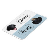 Vaatwasser Magnet Zwart Lab-Clean/Dirty Magneet (Linkerzijde)