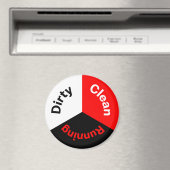 Vaatwasser Schone Vuile Running Dishes Keuken Magneet (Insitu (Vaatwasser))