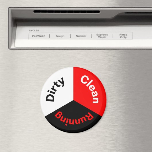 Vaatwasser Schone Vuile Running Dishes Keuken Magneet (Insitu (Vaatwasser))