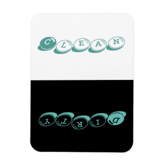 Vaatwasser - Snoep Font w blue highlights Magneet