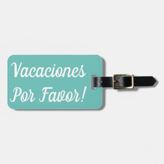 Vacaciones Por Favor Bagagelabel (Voorkant horizontaal)