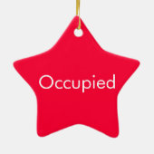 Vacant met twee zijkanten bezet keramisch ornament (Achterkant)