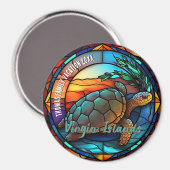 Vacantie-souvenir van de Maagdeneilanden  Magneet (Voorkant / Achterkant)