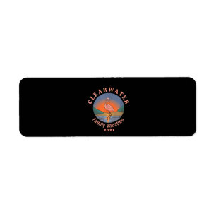 Vacatie 2021 van Clearwater Flamingo Funny Flami Etiket