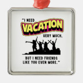 VACATIE METALEN ORNAMENT (Voorkant)