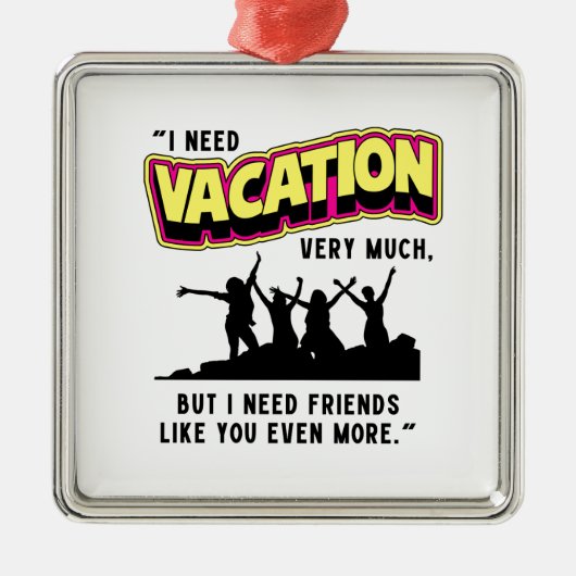 VACATIE METALEN ORNAMENT (Voorkant)