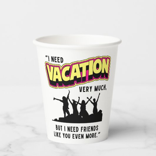 VACATIE PAPIEREN BEKERS (Voorkant)