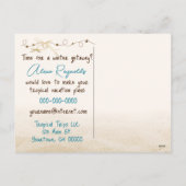 Vacatie Tropische bahamasstrand Feestdagenkaart (Achterkant)