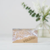 Vacatie Tropische bahamasstrand Visitekaartje (Staand voorkant)