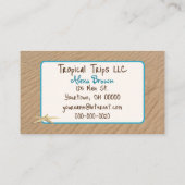Vacatie Tropische bahamasstrand Visitekaartje (Achterkant)
