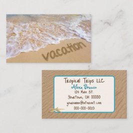 Vacatie Tropische bahamasstrand Visitekaartje