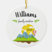 Vacatie van de Berg Familie Keepaskerst Keramisch Ornament (Voorkant)