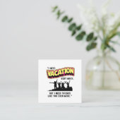 VACATIE VIERKANTE VISITEKAARTJE (Staand voorkant)