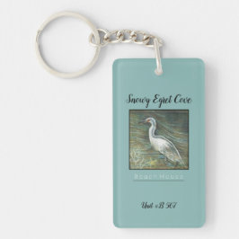 Vacatiebassin Rental Egret Shorebird Sleutelhanger