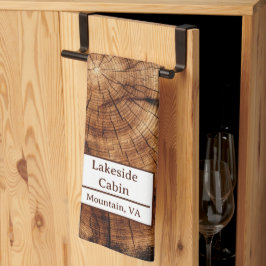 Vacatiehal van Log Cabin Woodsy Airbnb Theedoek