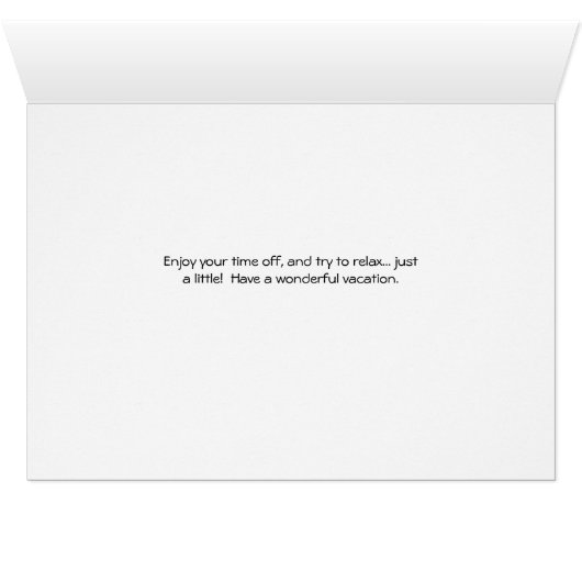 Vacatiekaart met een Afbeelding van heuvels en bom (Binenzijde Horizontaal (Onderkant))