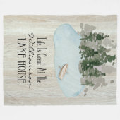 Vacatiemonogram meer fleece deken (Voorkant (Horizontaal))