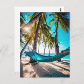 Vacatiepalmen voor de zomerstrand briefkaart (Voorkant / Achterkant)