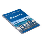Vacatieplanner Griekenland blauw aanpasbaar Notitieboek (Rechterzijde)