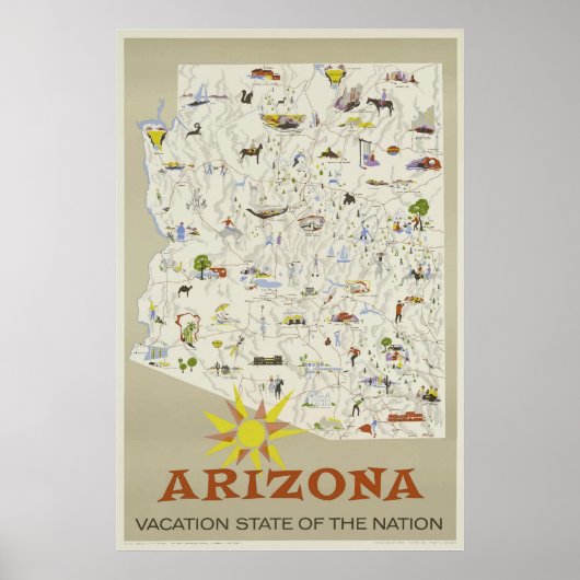 Vacatiestatus Arizona Travel Poster (Voorkant)