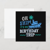 Vacatievakantie van het schip op de vlucht op de v kaart (Voorkant / Achterkant)