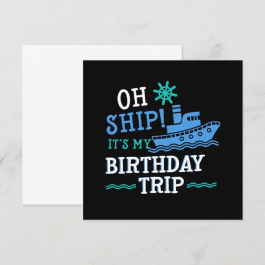 Vacatievakantie van het schip op de vlucht op de v kaart (Voorkant / Achterkant)